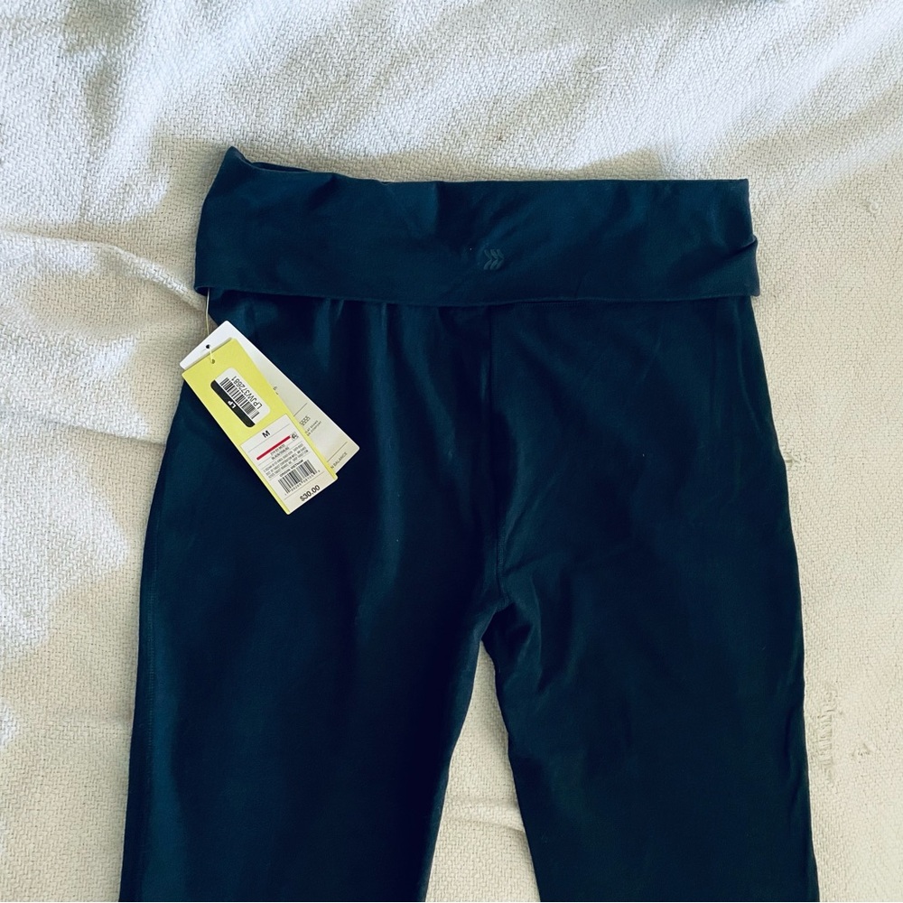 New with tags all in motion Black Fold-Over Waist Bootcut Leggings